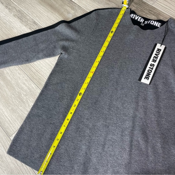 RIVER STONE Mens Grey & Black Sweater Size Large - Picture 8 of 9